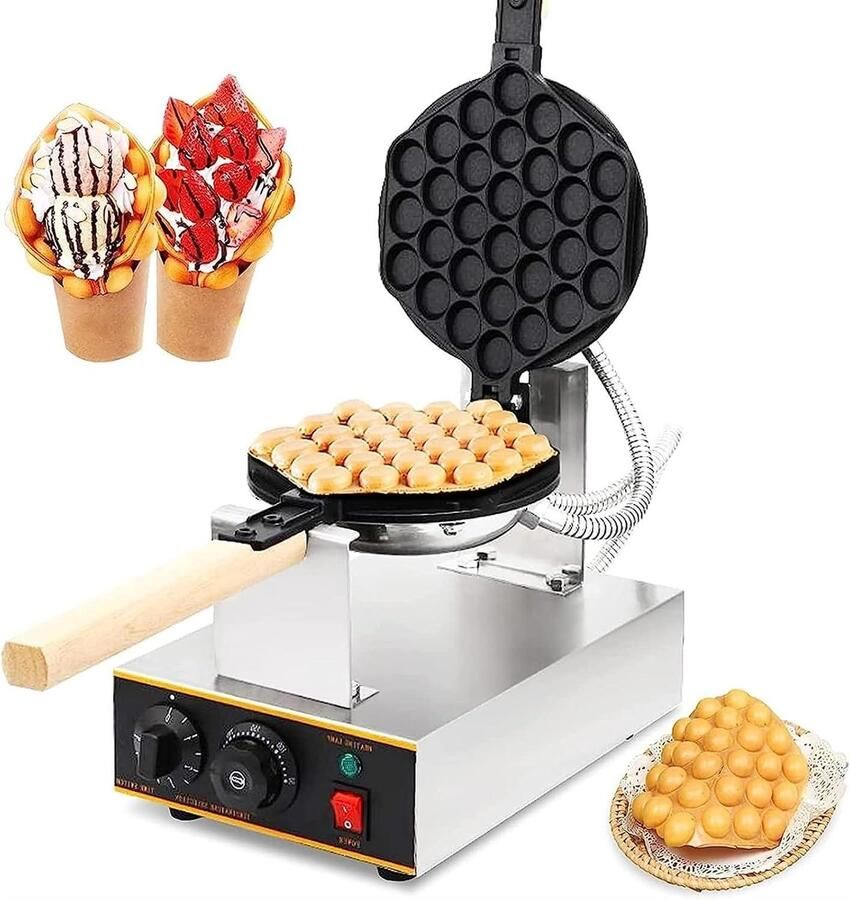 Wafelijzer België Wafelmaker Wafels Bakken 360 Graden Rotatie 25 x 36 x 26 cm Roestvrij staal