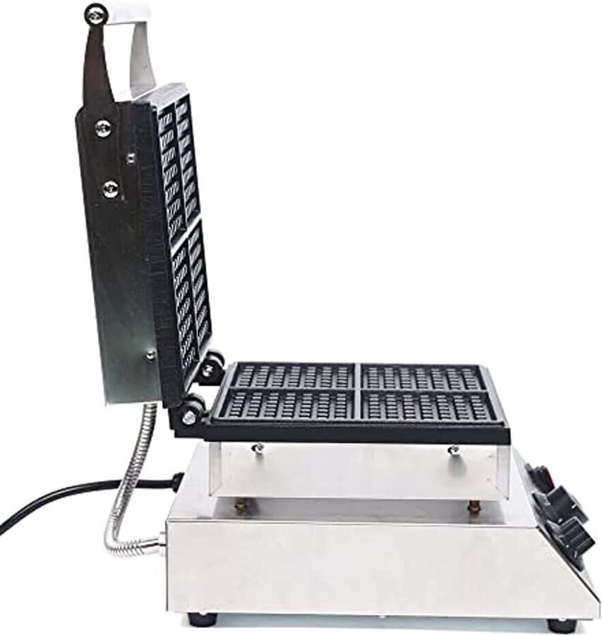 Wafelijzer Commerciële Wafelmaker 4 Stuks 1750 W Vermogen Anti-Aanbaklaag Elektrisch Wafelijzer