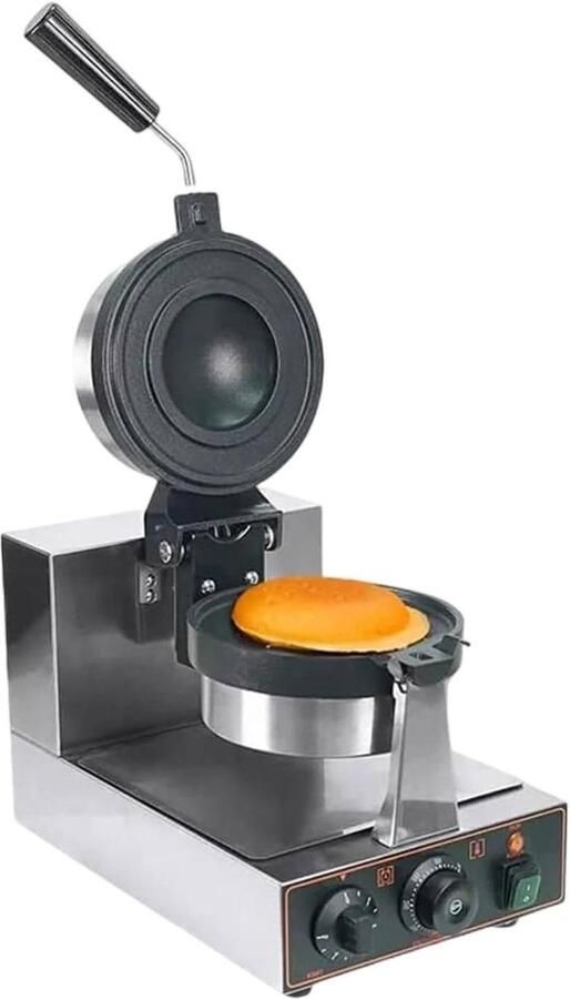 Wafelijzer Dessert Dessertmaker Snacks Maken Dubbelzijdig Verwarmen 250x445x260mm Zilverkleurig