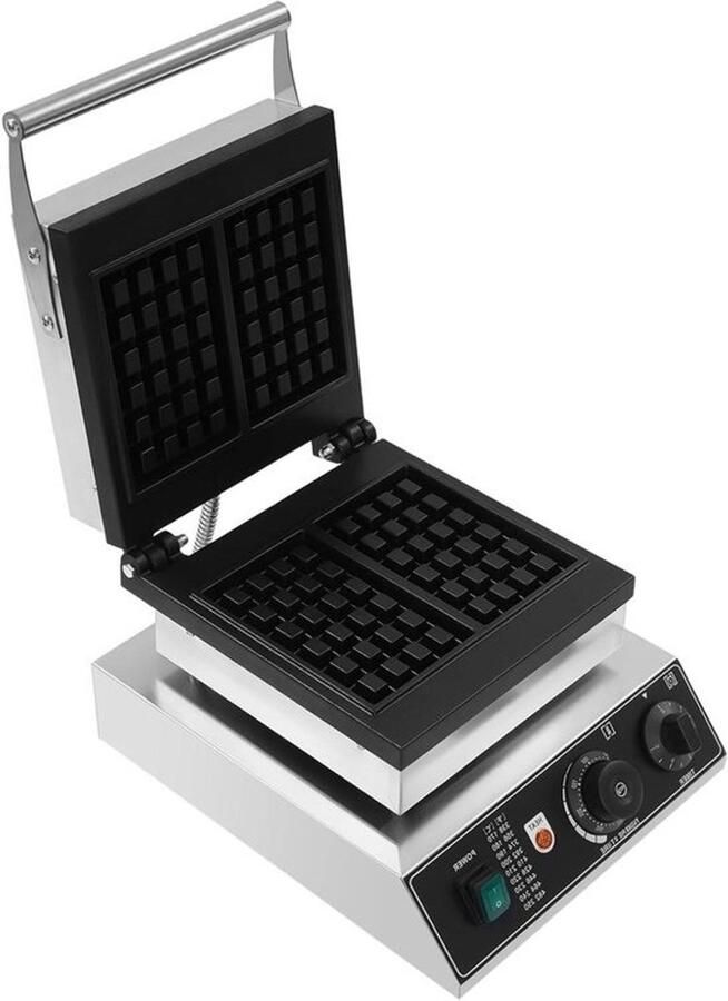 Wafelijzer Dubbel Wafelmachine Professioneel Wafels Bakken Met Timer Instelbaar 30 x 36 x 24.5 cm