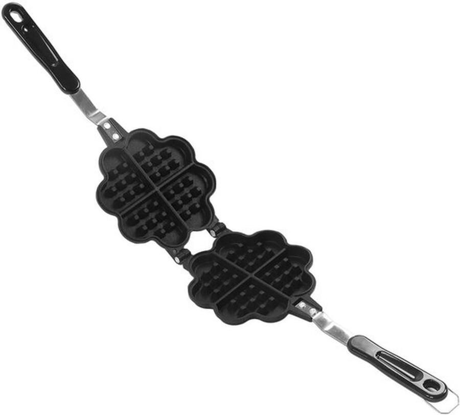 Wafelijzer Dubbelzijdig Non Stick Wafelijzer Maker Machine Bloem Hartvorm Wafel Bakpan Aluminium Kachel Top Wafelijzer Pan Wafel Maken Schimmel voor Snacks Ontbijt