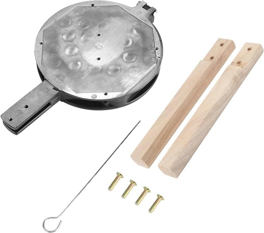 Wafelijzer Pan Eivormige Wafels Zelf Bakken Antiaanbaklaag 30x20cm Zwart