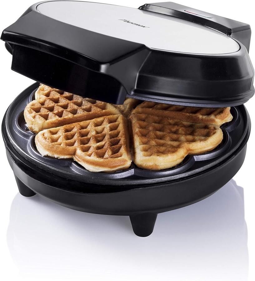 Wafelijzer Hartvorm Keukenapparaat Verse Wafels Bakken Antiaanbaklaag 700 Watt Koper