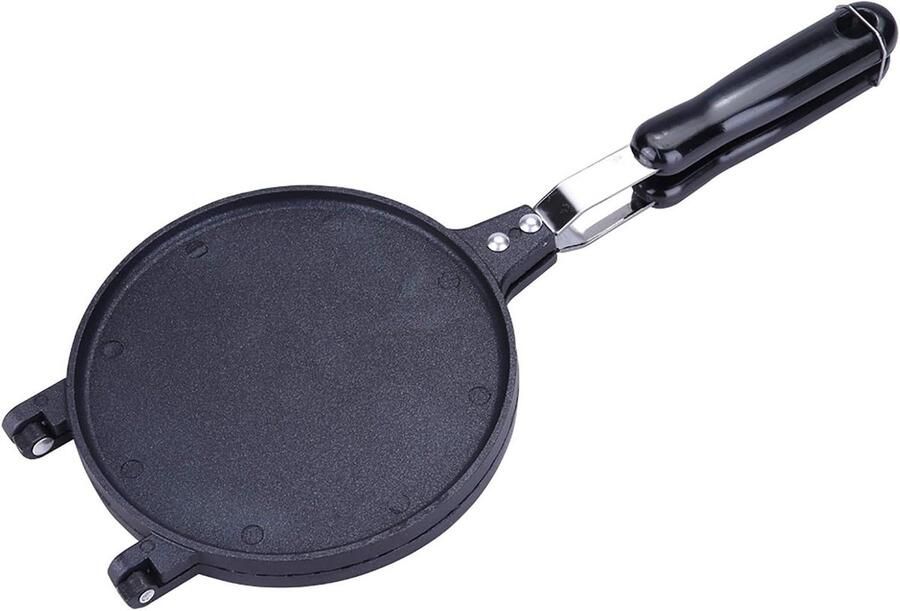 Wafelijzer IJshoorntjesmaker Omeletmaker Desserts Maken Antiaanbaklaag 38.5 x 17 cm Grijs