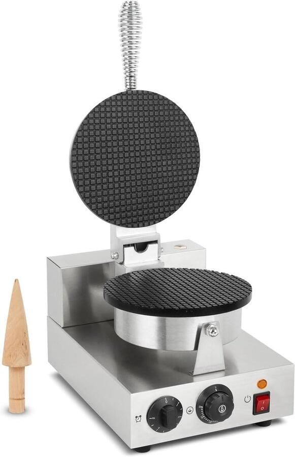 Wafelijzer Kegels IJzeren Hoorns IJswafels Maken Hoge ie 24 Stuks Uur Zilver