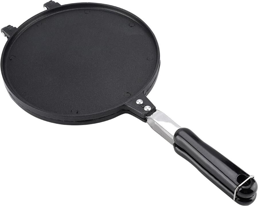 Wafelijzer Kegelvorm Eierrol bakvorm Desserts Maken Anti-aanbaklaag 22 cm Diameter Zwart