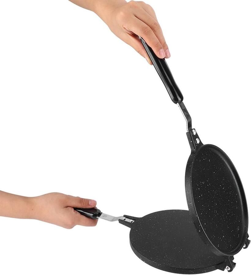 Wafelijzer Loempia-apparaat Kookgerei Ontbijt Maken Antiaanbaklaag 67 Inch Zwart