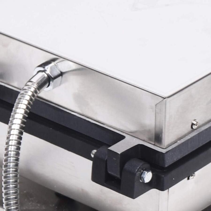 Wafelijzer Machine Bakmachine Commercieel Bakken Antikleefcoating 45x30x35 cm Zwart Zilver