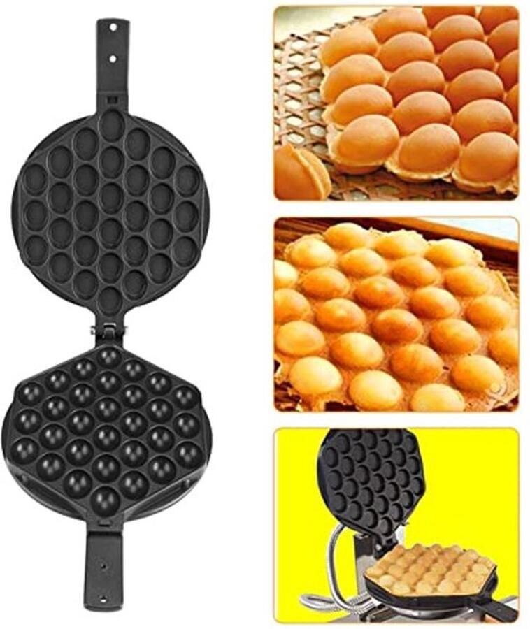 Wafelijzer met anti-aanbaklaag wafelcake-bakgereedschap eierbellenwafelplaat voor commercieel gebruik thuis