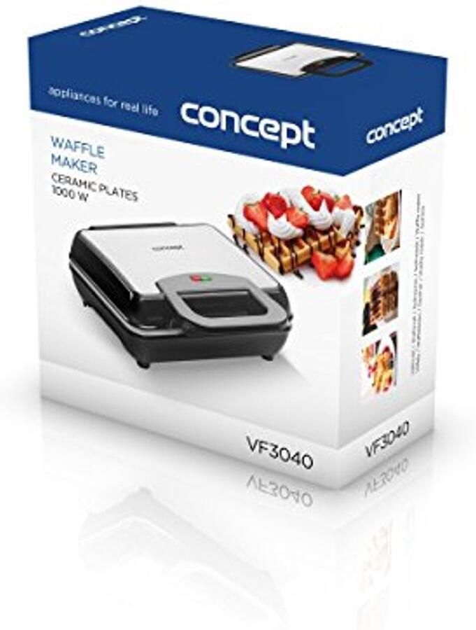 Wafelijzer met keramische platen en sterk vermogen van 1000 W - Foto 1