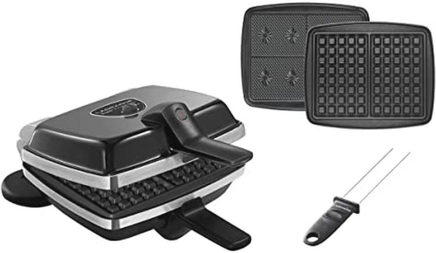 Wafelijzer met verwisselbare platen voor heerlijke wafels en meer