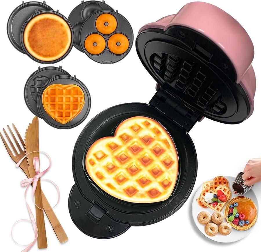 Wafelijzer met verwisselbare platen Wafelijzer Ontbijttool