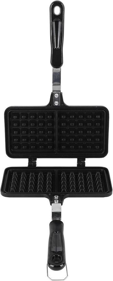 Wafelijzer Pan Dubbel Wafelijzer Ontbijt Maken Gelijkmatige Verwarming 34 x 22 x 4 cm