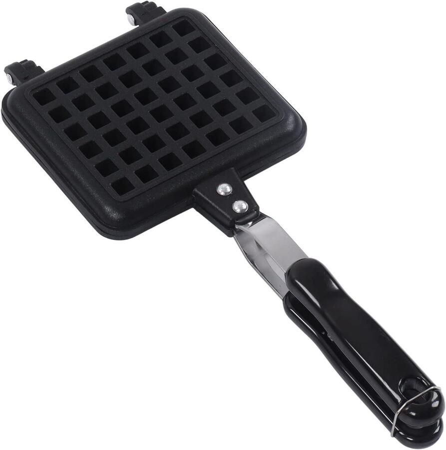 Wafelijzer Pan Pannenkoekvorm Ontbijt Maken Antiaanbaklaag 35 x 14.5 cm Rood