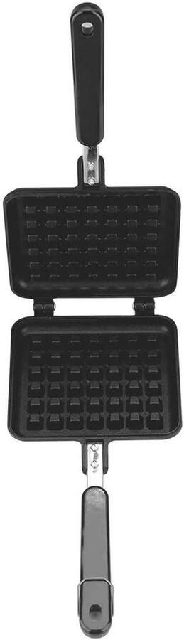 Wafelijzer Pan Wafelmaker Bakvorm Thuis Wafels Maken Antiaanbaklaag 31.5 x 14 cm Zwart