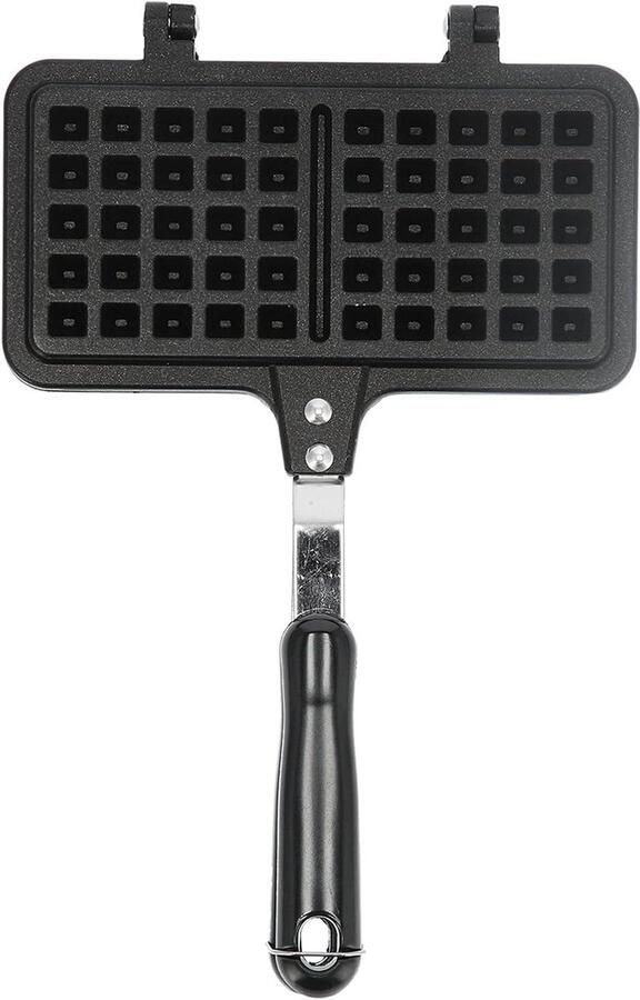 Klassiek Wafelijzer Wafelpan Cakemaker Thuis Gebak Maken Dubbelzijdig Bakken 20.5 cm Bakvorm Zwart