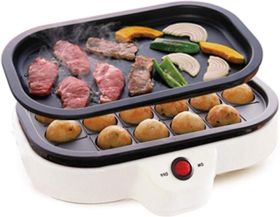 Wafelijzer Takoyaki Maker Mini Grill Snacks Maken Antiaanbaklaag 20 Gaten Zwart