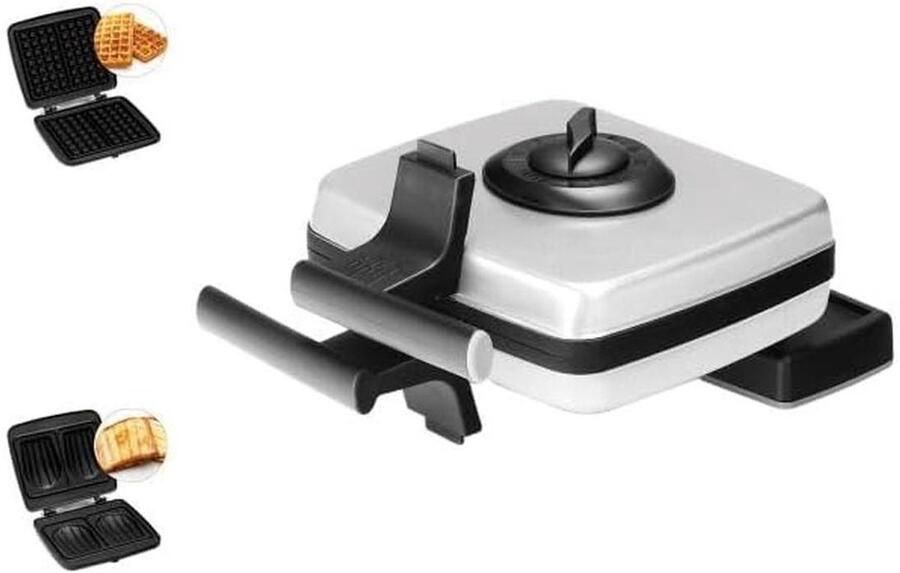 Wafelijzer Tosti Apparaat Wafelmaker Keukenapparaat Snacks Maken Verwijderbare Bakplaten Niet gespecificeerd Wit