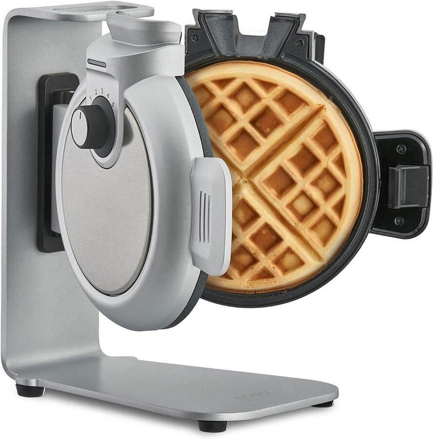 Wafelijzer Verticaal Belgische Wafels Lekkere Wafels Maken Geen Overtollig Deeg 18 cm Doorsnede Zilver