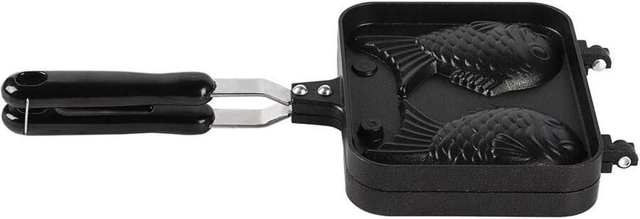 Wafelijzer Vis Vorm Bakvorm Cakevorm Zelf Gebak Maken Non-stick Coating Niet gespecificeerd Zwart