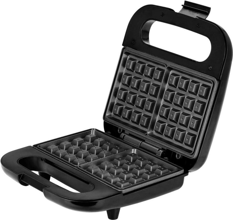 Wafelijzer voor 2 vierkante Belgische wafels met anti-aanbaklaag en automatische temperatuur