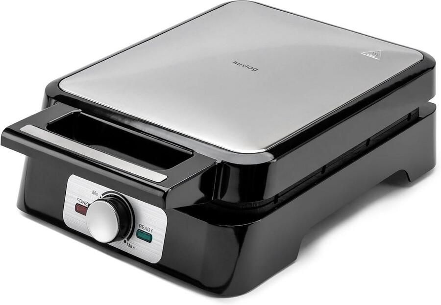 Wafelijzer voor 4 Belgische Wafels met Instelbare Temperatuur