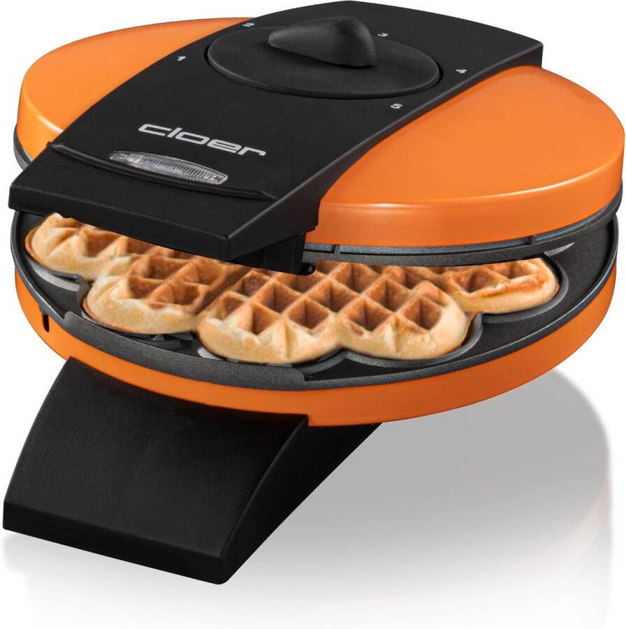 Wafelijzer voor Hartwafels 930W 15 5 cm Traploos Instelbare Bruiningsgraad