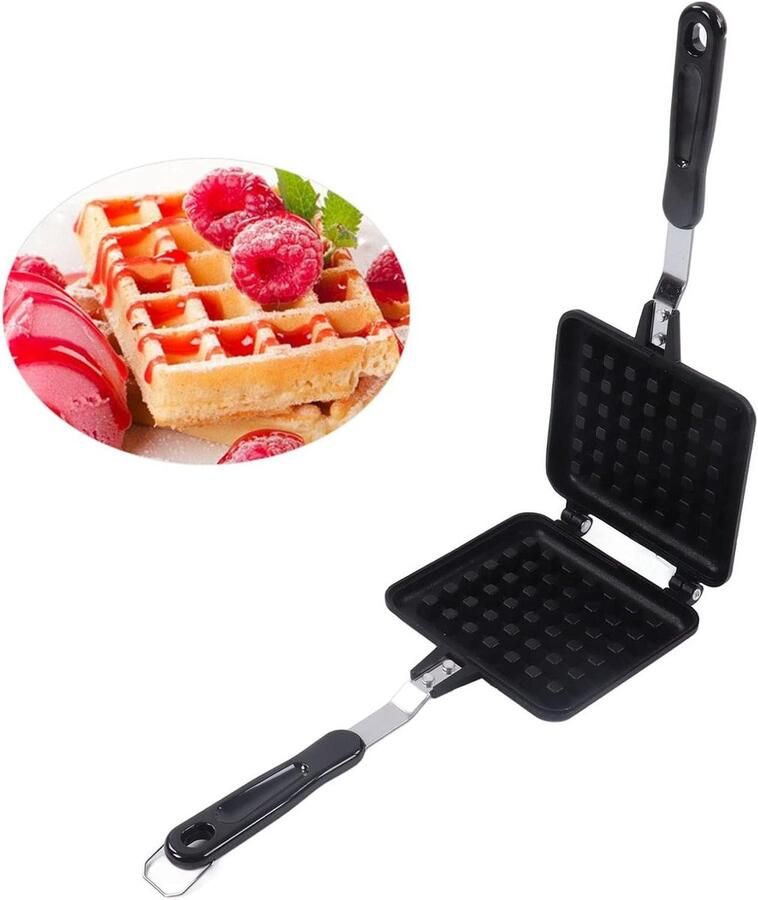 Wafelijzer Vorm Bakpan Hartvorm Zelf Gebakken Wafels Dubbelzijdig Bakken 35x145cm One Color