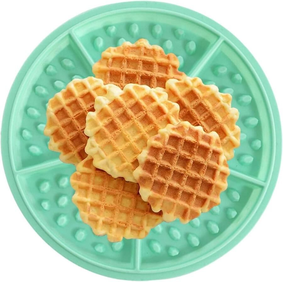 Wafelijzer Vorm Bakvorm Siliconen Zelf Wafels Maken Eenvoudig Reinigen 900 ml Inhoud Mintgroen