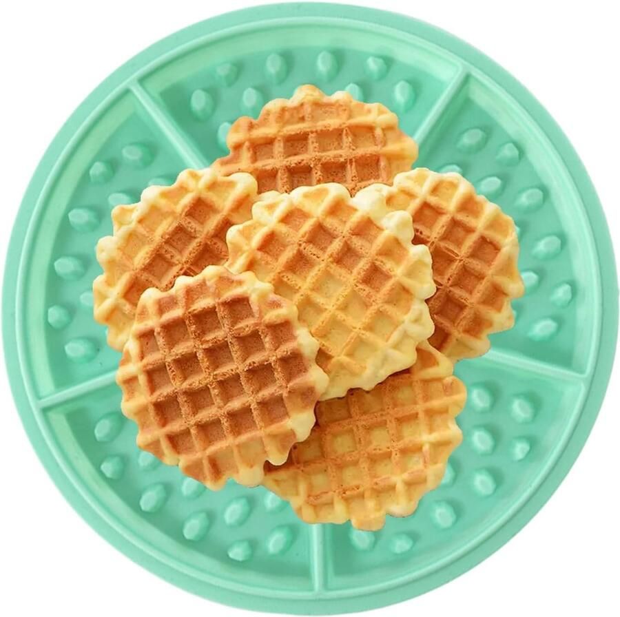 Wafelijzer Vorm Bakvorm Siliconen Zelf Wafels Maken Eenvoudig Reinigen 900 ml Inhoud Mintgroen