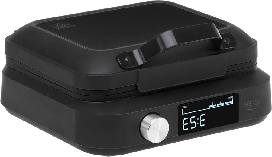 Wafelijzer Wafelmaker Elektrisch Lekkere Wafels Maken Automatische Timer 17 x 9 x 2 cm Zwart