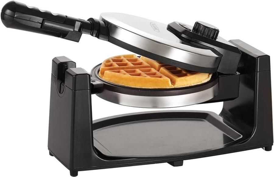 Wafelijzer Wafelmaker Ontbijt Maken Maakt 4 wafels 17.8 cm RVS