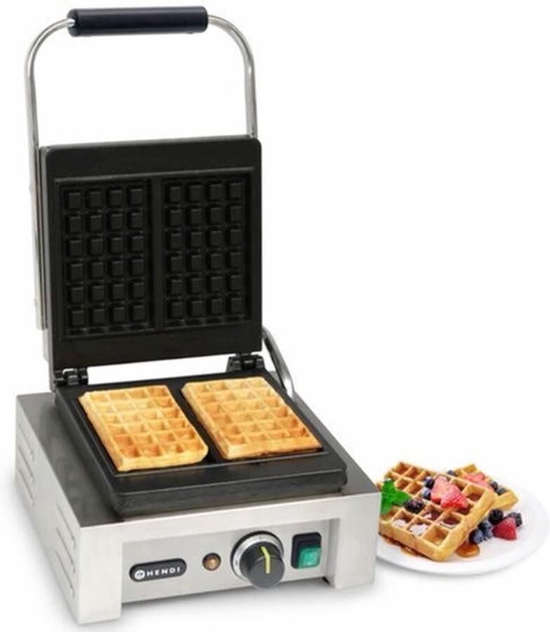Wafelijzer – Wafelmaker – Wafelapparaat – Wafelmachine – Wafeltang – 2 Rechthoekige Wafels – 1500W Vermogen & Anti-aanbaklaag