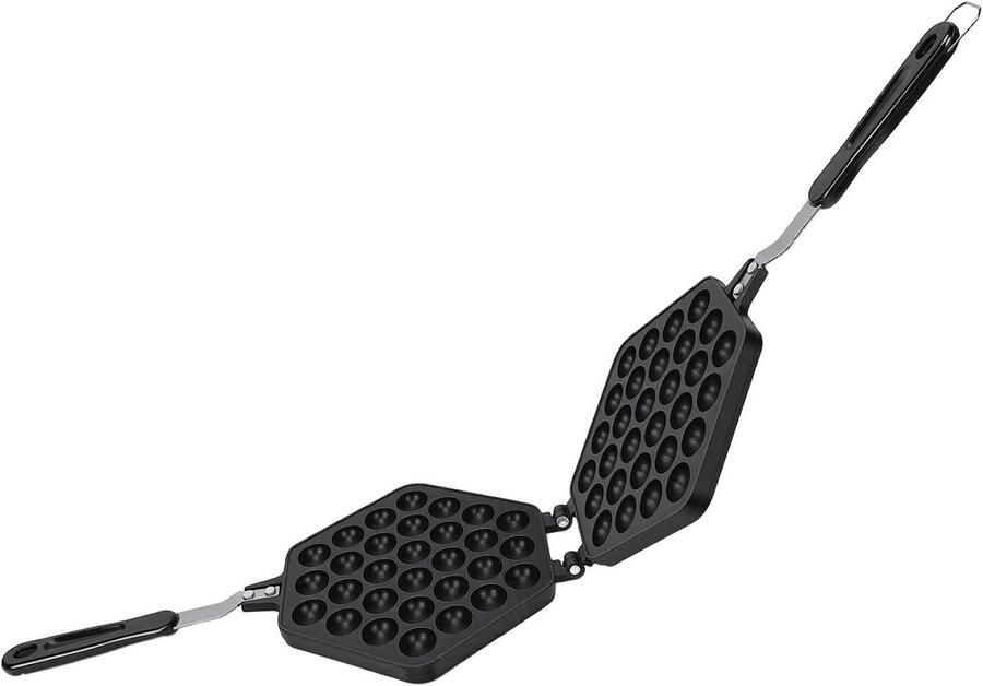 Wafelijzer Wafelpan Bakvorm Feestelijke Gebakjes Maken Antiaanbaklaag 40 x 22 x 5 cm Zilver