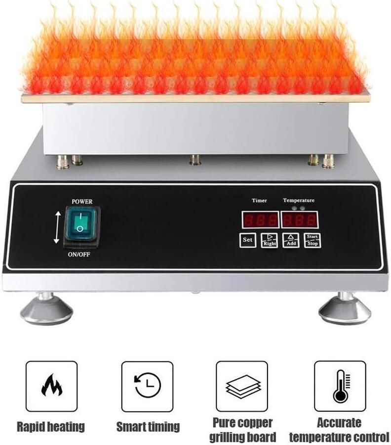 Wafelijzer Wit 31 x 41 x 24 cm Anti-aanbaklaag Voor Pannenkoeken en Muffins