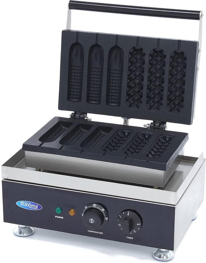 Wafelijzer Worstenbroodjes Hotdog Broodjes Maker Snacks Maken Zes Broodjes Tegelijk 31 x 38 x 27 cm