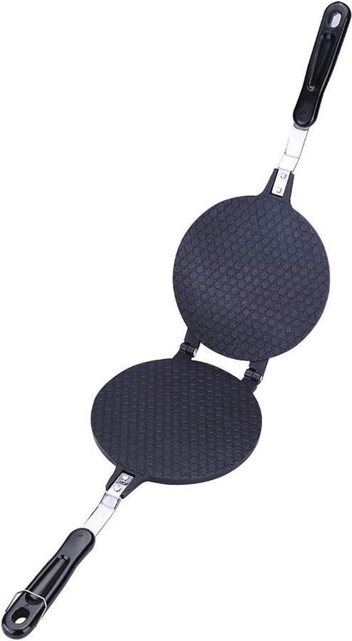 Wafelkegel Maker Bakvorm Kegels Huisgemaakte Snacks Antiaanbaklaag 38.5 x 17 cm Zwart