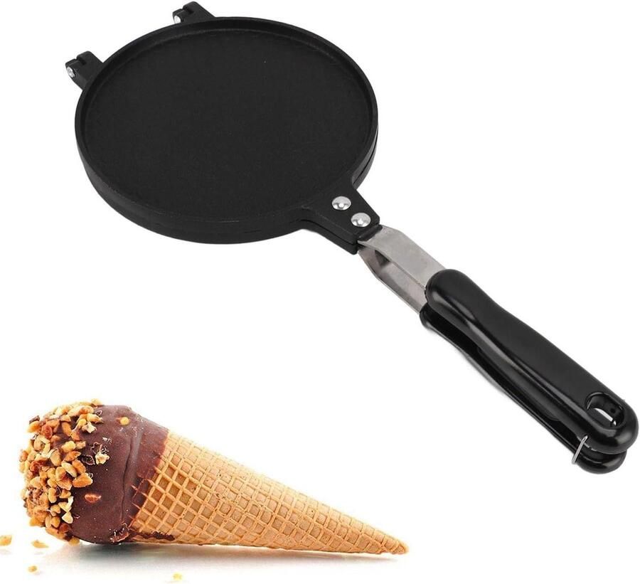 Wafelkegel Maker IJshoorn Pan Desserts Maken Dubbelzijdig Ontwerp 65 inch Aluminium