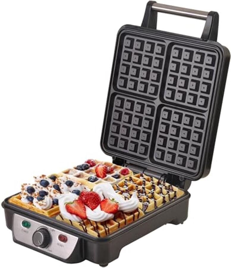 Wafelmaker 1150W Zwart Multicolor