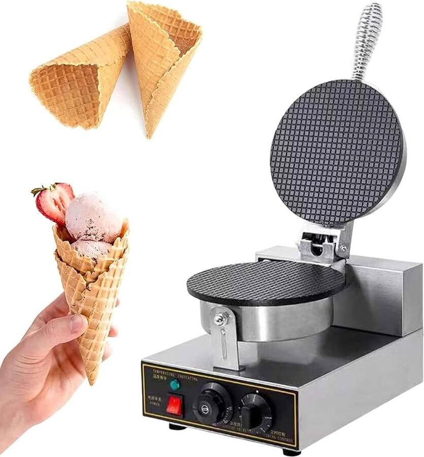 Wafelmaker 3-in-1 Ijshoorntjesmaker Wafelijzer Desserts Maken Dubbele Antiaanbaklaag Niet Gespecificeerd Meerkleurig