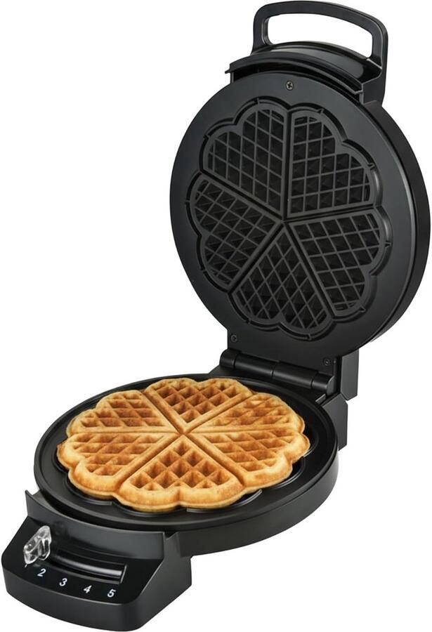 Wafelmaker Apparaat Lekkere Wafels Maken Instelbare Thermostaat 1200 Watt Zwart