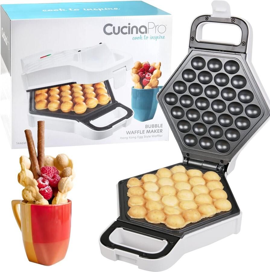 Wafelmaker Apparaat Snelle Wafels Maken Antiaanbaklaag Compact Wit