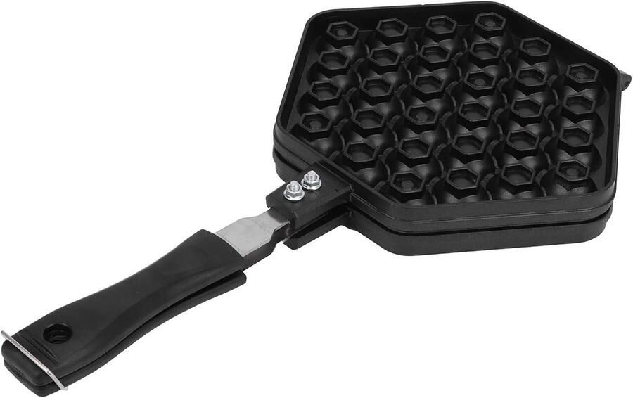 Wafelmaker Eierkoek Pan Lekkere Wafels Maken Antiaanbaklaag 40 x 22 cm Zwart
