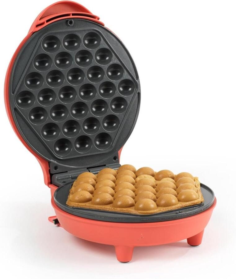 Wafelmaker Eierwafel Apparaat Huisgemaakte Traktaties PFAS-vrije Platen 18 cm Plaat Rood
