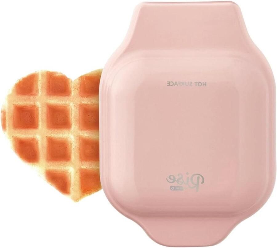 Wafelmaker Hartjes Wafelijzer Mini Ontbijt Maken Antikleefcoating 300 Watt Oranje