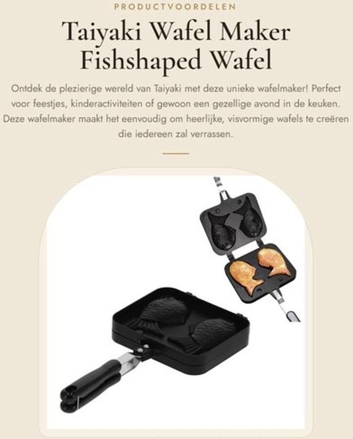 Wafelmaker met antiaanbaklaag Dual Pot Mold Roestvrijstalen handgrepen Hittebestendig Eenvoudig te reinigen Slim ontwerp Wafelijzer