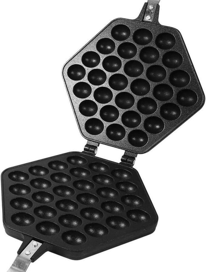 Wafelmaker Pan Ei Wafel Bakvorm Zelf Taartjes Maken Antiaanbak Teflon Coating 7 X 8 Inch Zilver