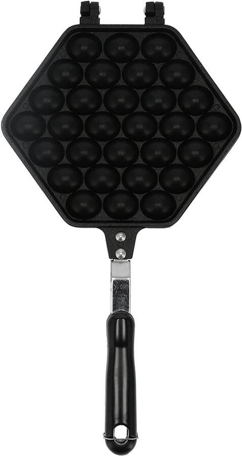 Wafelmaker Pan Eierkoekvorm Thuis Bakken Antiaanbaklaag 40x21 cm Zwart