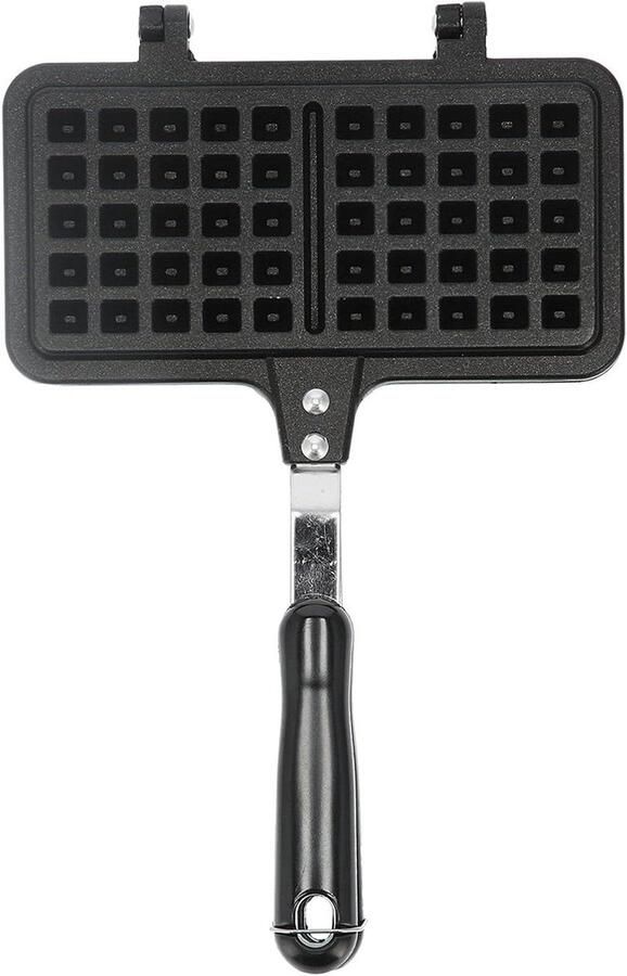 Wafelmaker Pan Wafelijzer Bakplaat Wafels Maken Dubbelzijdig Anti-aanbak 32 cm Zwart