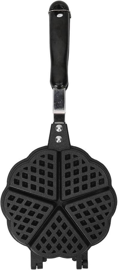 Mini Wafelijzer Pan Wafelmaker Pannenkoekenpan Ontbijt Maken Snel Bereiden 38x17x4 cm Grijs